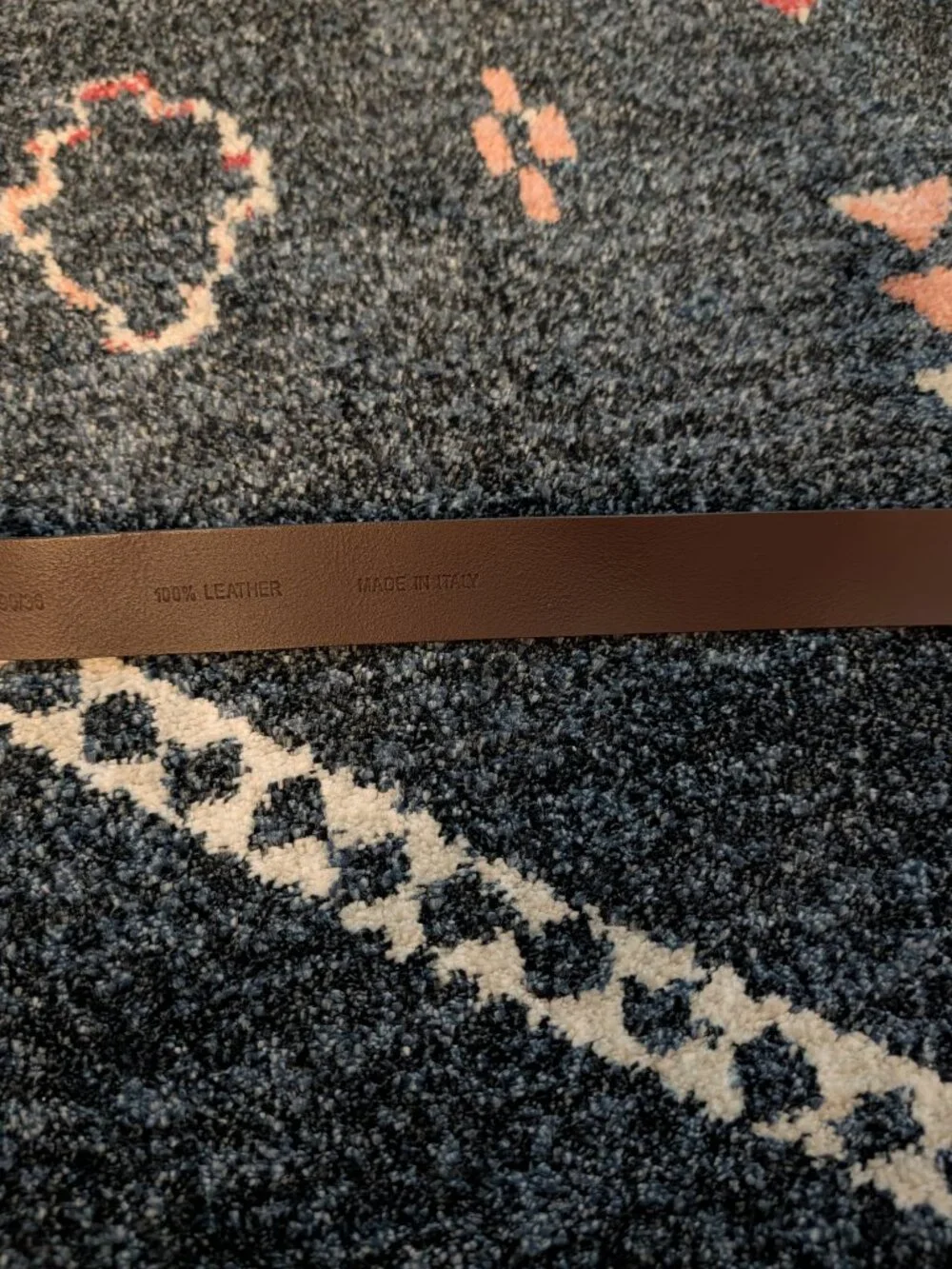 Vintage Levi’s Made in Italy Brown Leather Belt Two Horse Brass-Tone Buckle 36